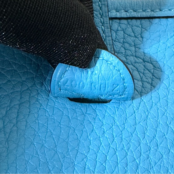 Hermes Evelyne 16 Mini TPM Clemence Palladium Hardware Bleu de Nord Stamp Z - Picture 11 of 13